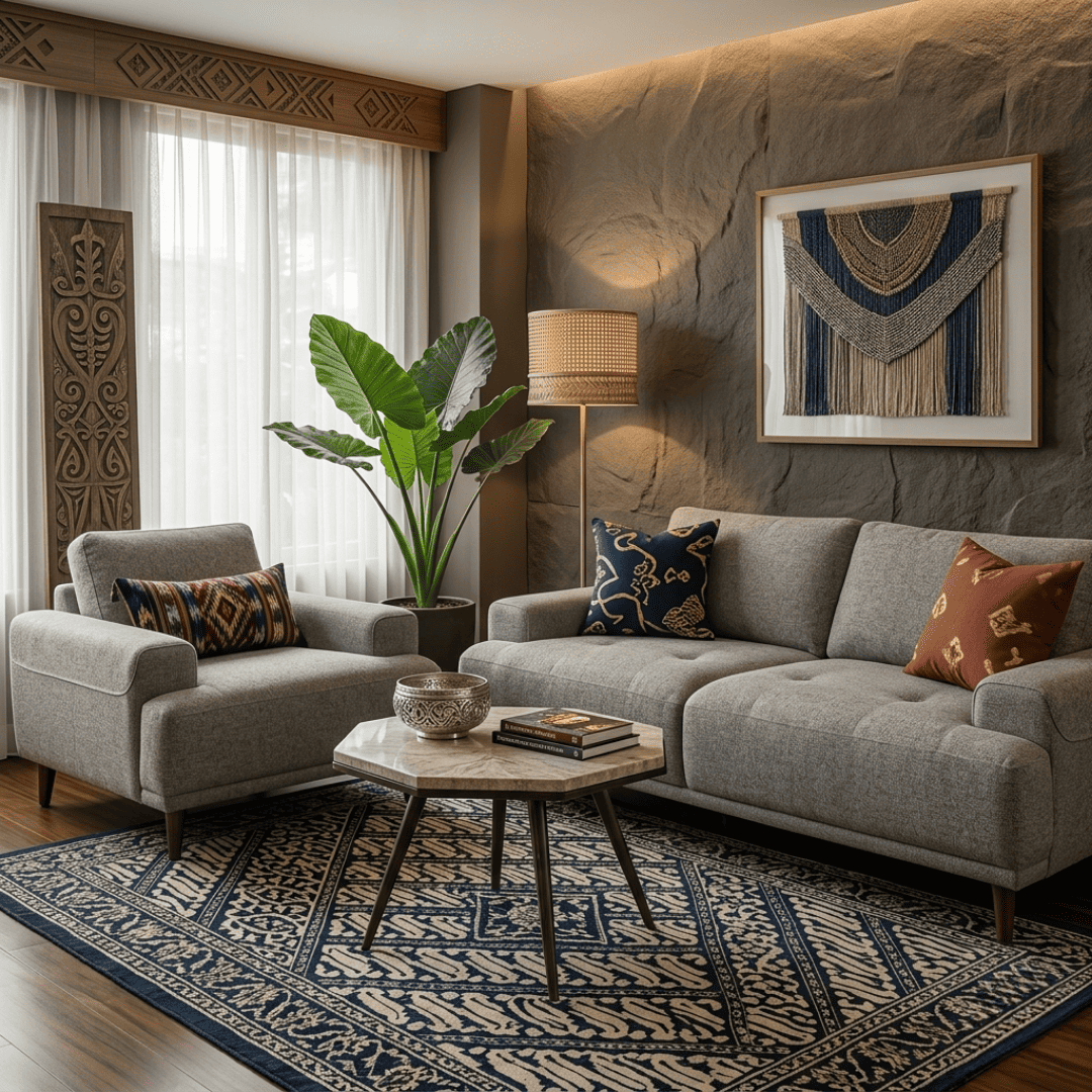 Sofa Tamu 2 + 1 Seater Minimalis Modern – Set Sofa Ruang Tamu Premium